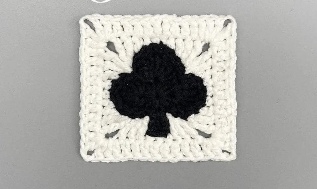 Free Unique Playing Card Club Granny Square Pattern 