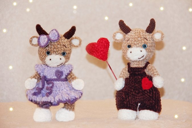 Adorable crochet cow pattern