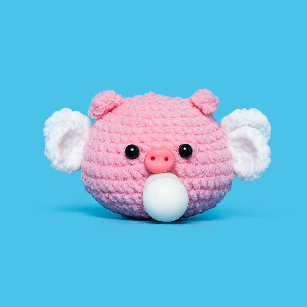 Cute Press Bubble Angel Pig Crochet Kit - HiCrochet