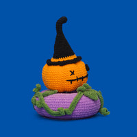 Halloween Black Pumpkin Head Ornament Crochet Kit