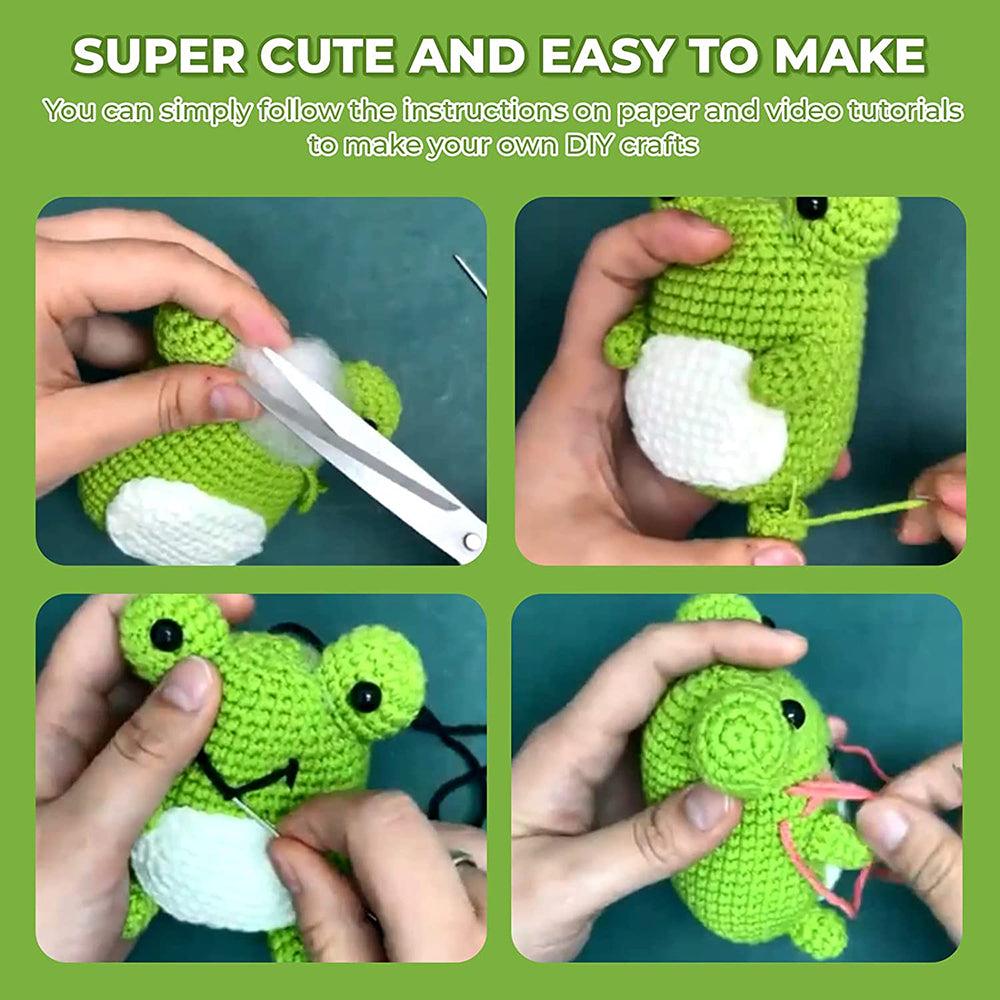 Hicrochet Kit For Beginners, Multi Animals-Owl, Penguin, Frog, Knitting Kit For Adult Kids - HiCrochet