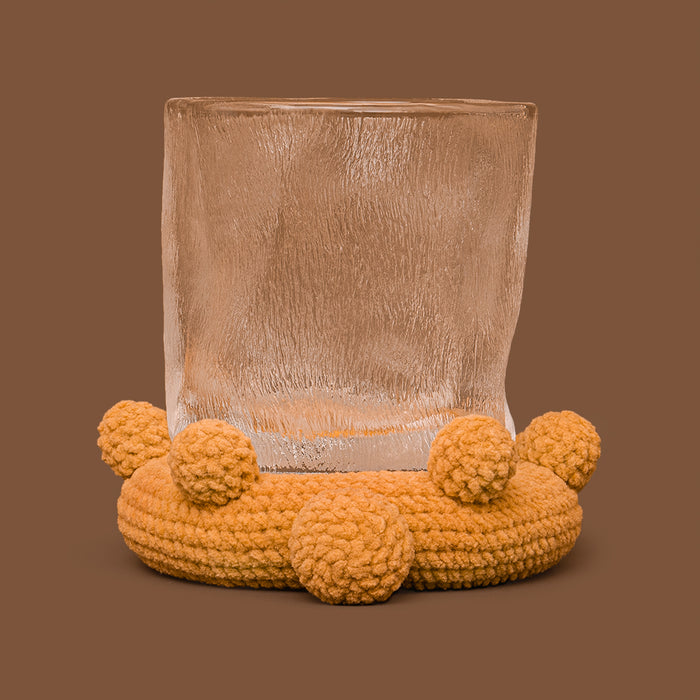 Cute Orange Bear Coaster Crochet Kit