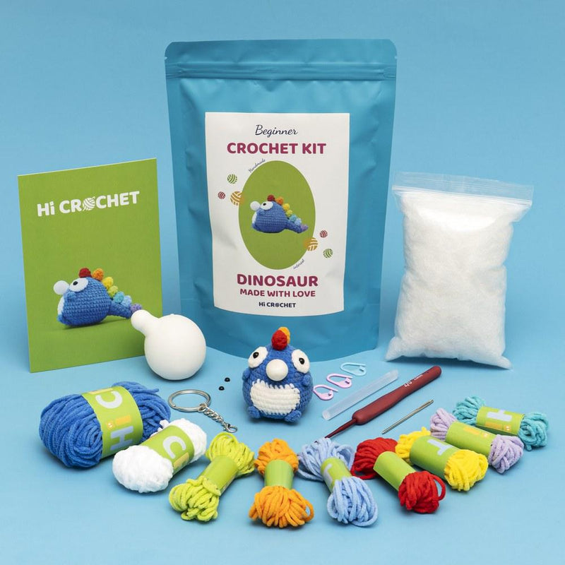 Press Bubble Dinosaur Animal Crochet Kit For Beginners
