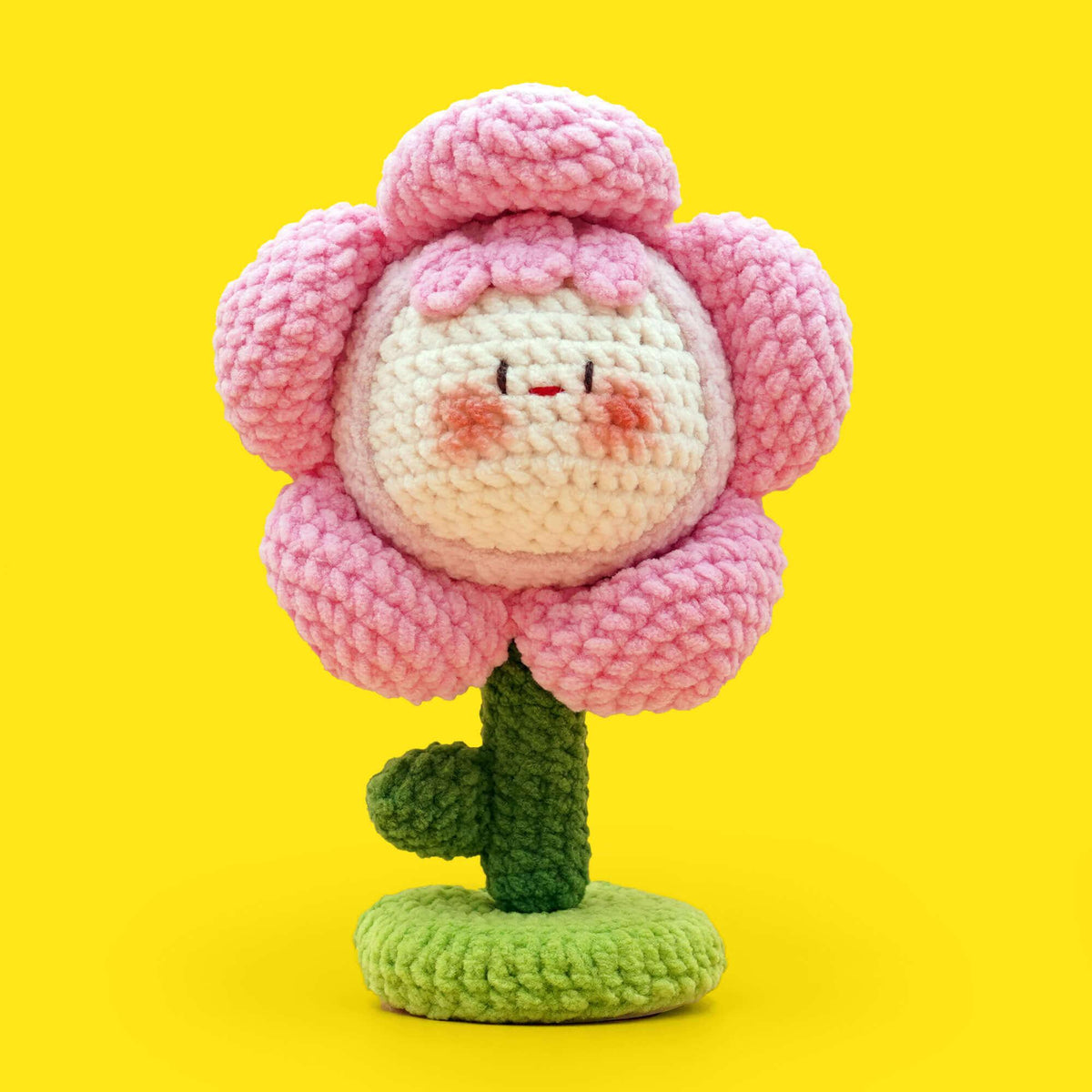 Amigurumi Pink Flower Crochet Kit - HiCrochet