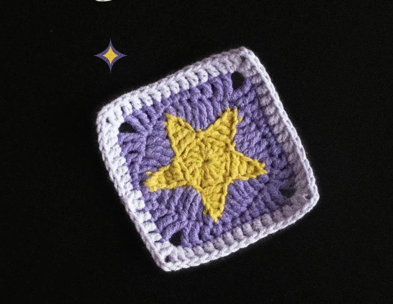 Free Crochet Star Granny Square Pattern