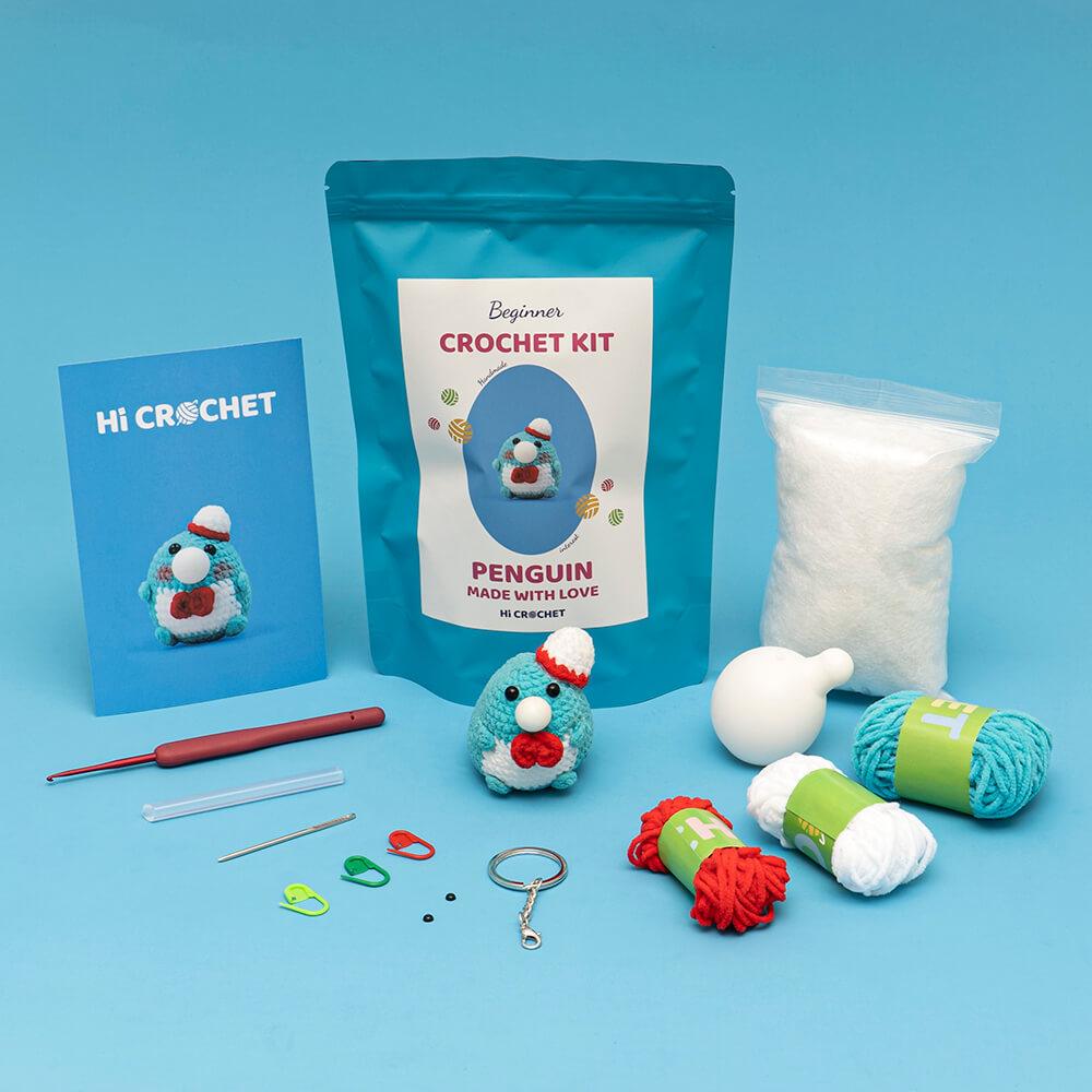 Crochet Kit for Beginners, Complete DIY Porker Animals for Adults and Kids  