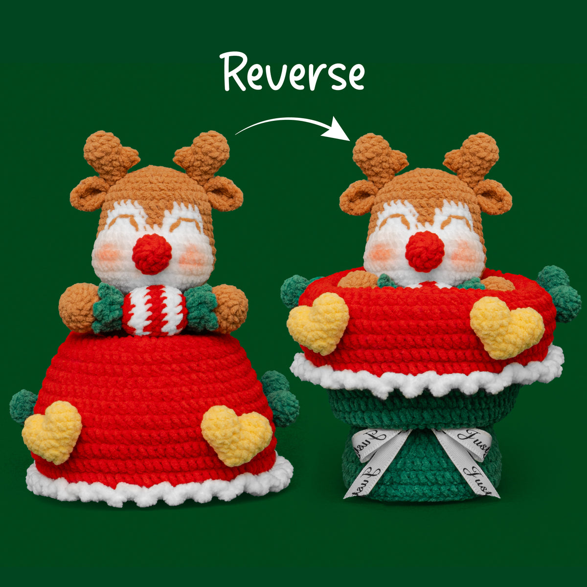 Reversible Moose Bouquet Crochet Kit