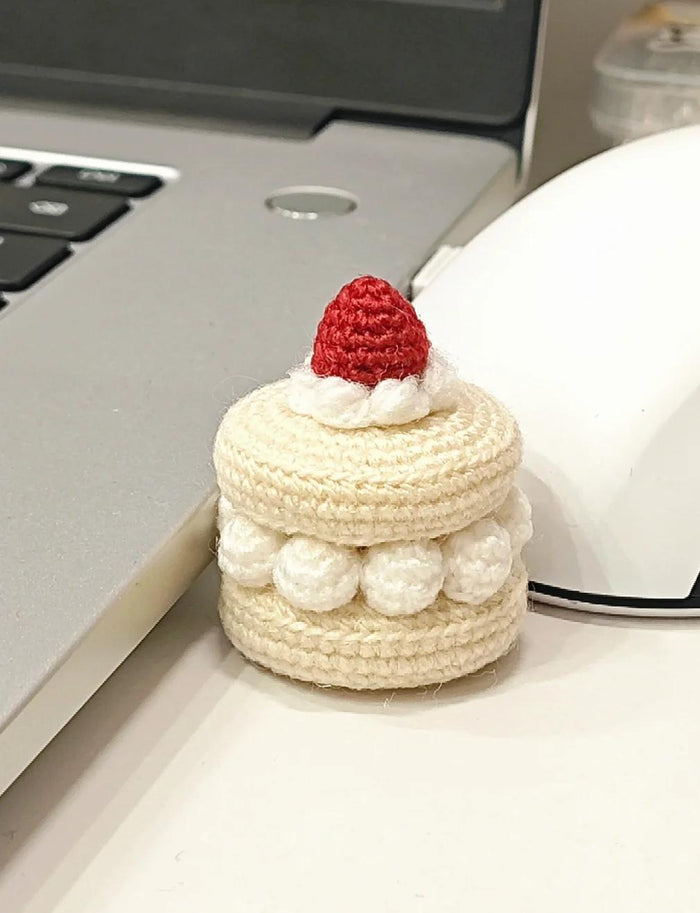 Strawberry Mousse Cake Food Crochet Pattern