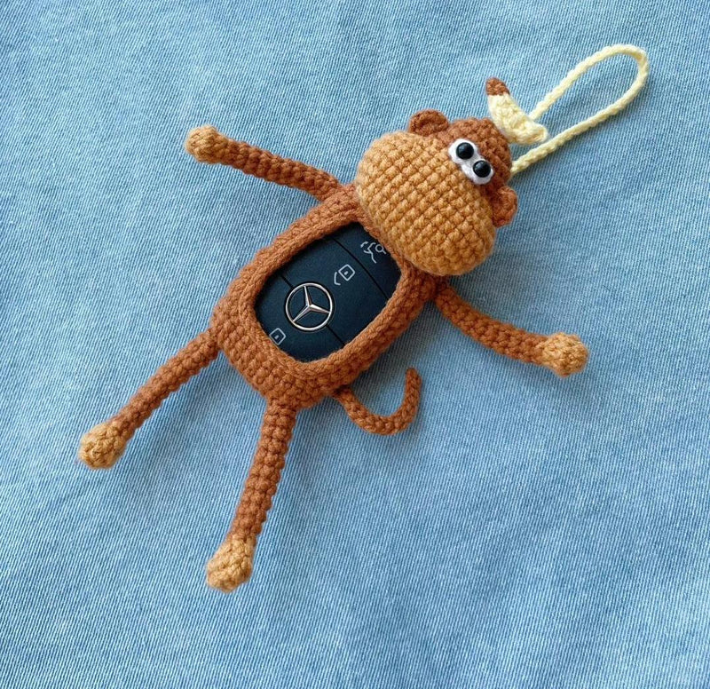 Monkey Key Holder Animal Crochet Pattern