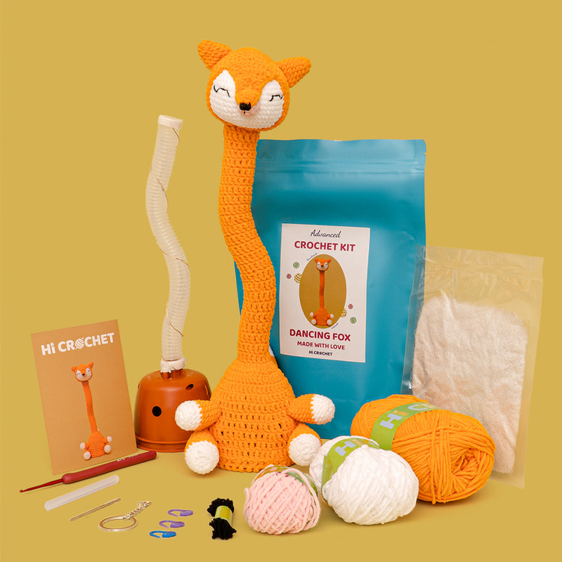 Singing and Dancing Cute Fox Critter Crochet Kit