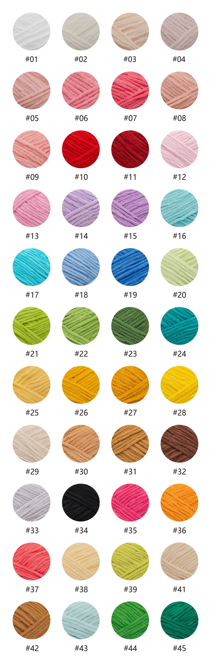 Crochet Yarn (100% polyester & 135m)