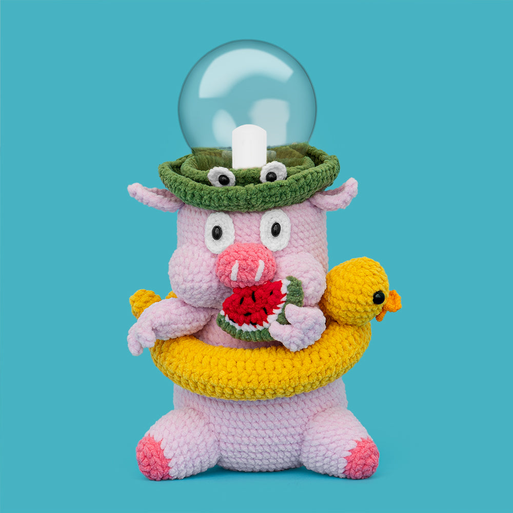 Clown Pig Table Lamp Crochet Kit