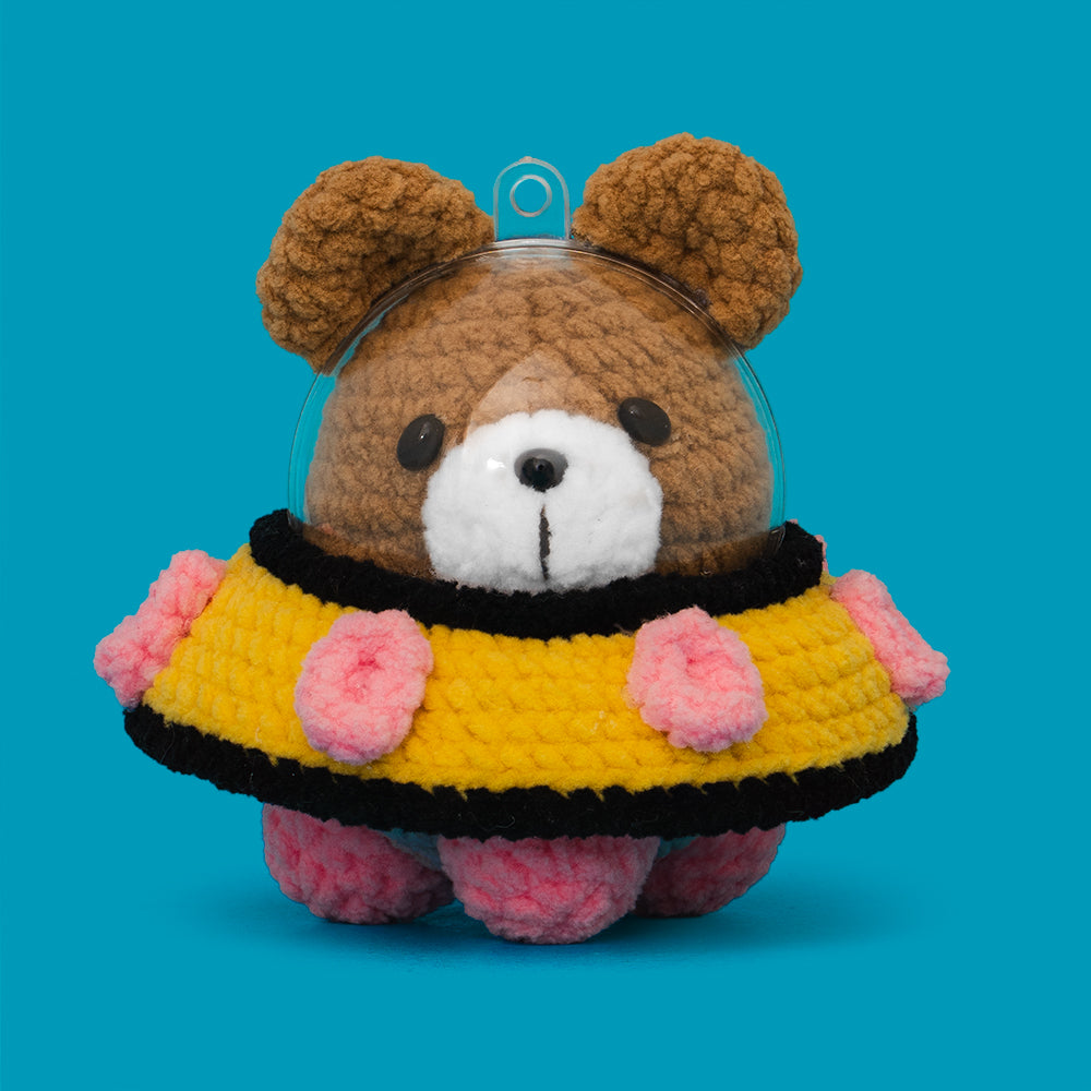 Space UFO Bear Crochet Kit