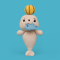 Spinning Ball Beige Baby Seal Crochet Kit