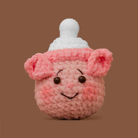 Baby Bottle Pink Pig Crochet Kit - HiCrochet