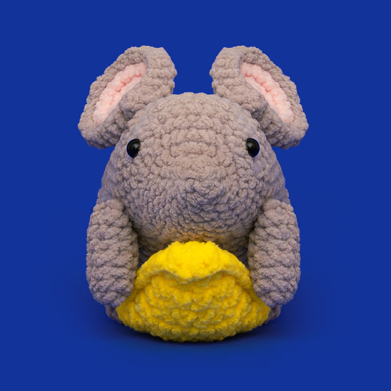 Gray Cheese Mouse Crochet Kit