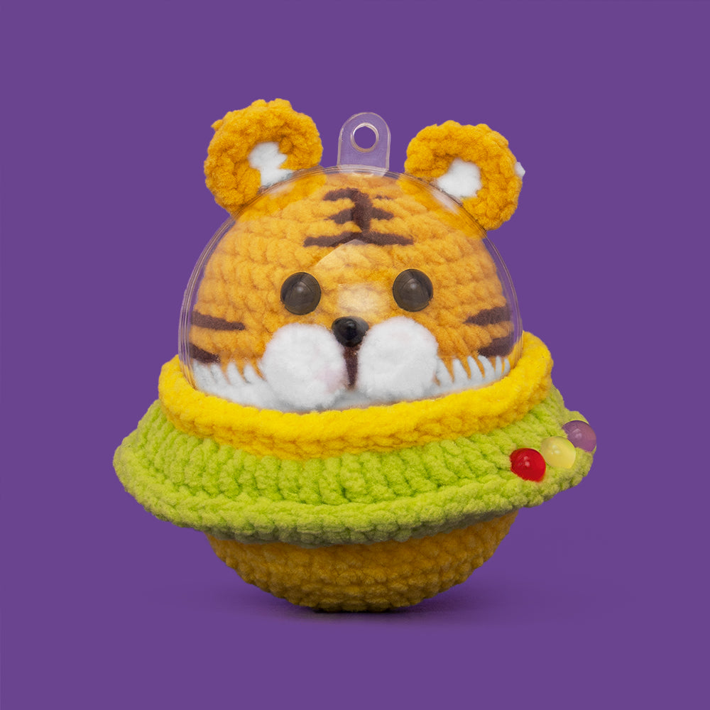 Space UFO Tiger Crochet Kit