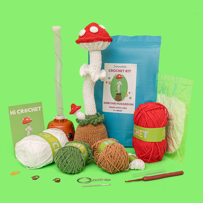 Dancing Mushroom Animal Can Sing and Dance Cute Crochet Kit