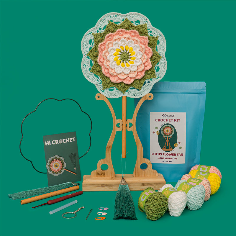 Lotus Flower Totem Fan Crochet Kit