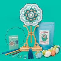 Light Blue Totem Fan Crochet Kit