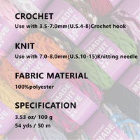 Crochet Yarn (100% polyester & 100 g/pc)