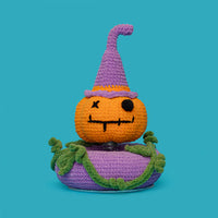 Halloween Purple Pumpkin Head Ornament Crochet Kit