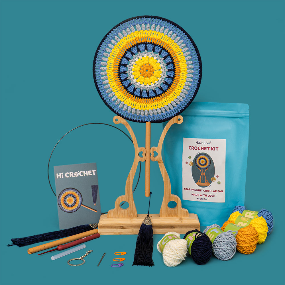 Starry Night Circular Fan Crochet Kit