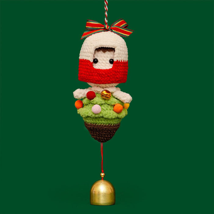 Christmas Lucky Gift Box Bell Ornament Crochet Kit - HiCrochet