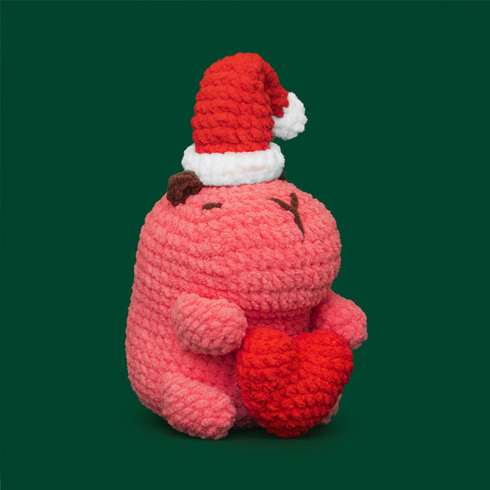 Heart Magnet Christmas Pink Capybara Crochet Kit