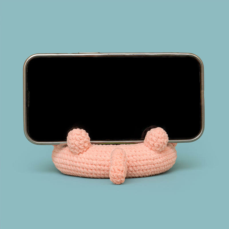 Pink Watermelon Pig Cup Coaster Crochet Kit