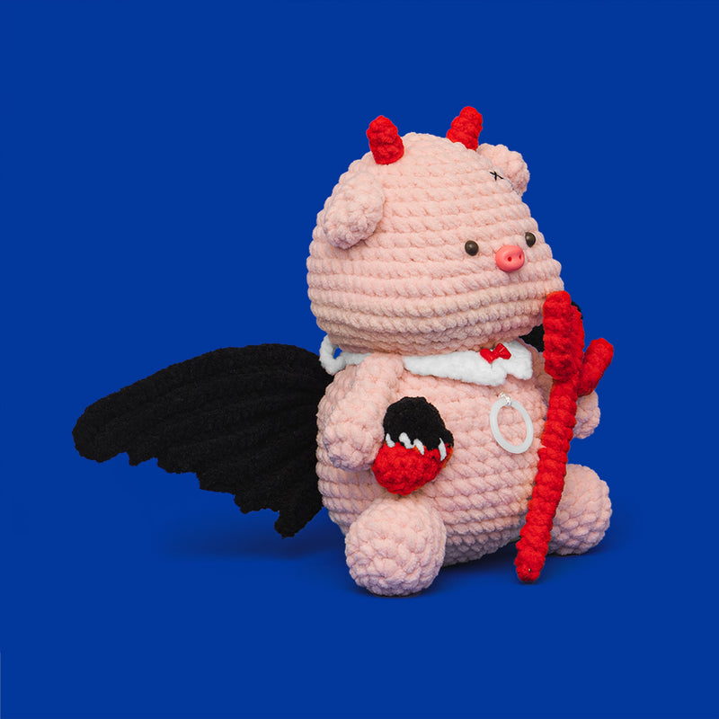 Devil Piggy Crochet Kit