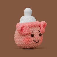 Baby Bottle Pink Pig Crochet Kit - HiCrochet