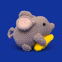 Gray Cheese Mouse Crochet Kit