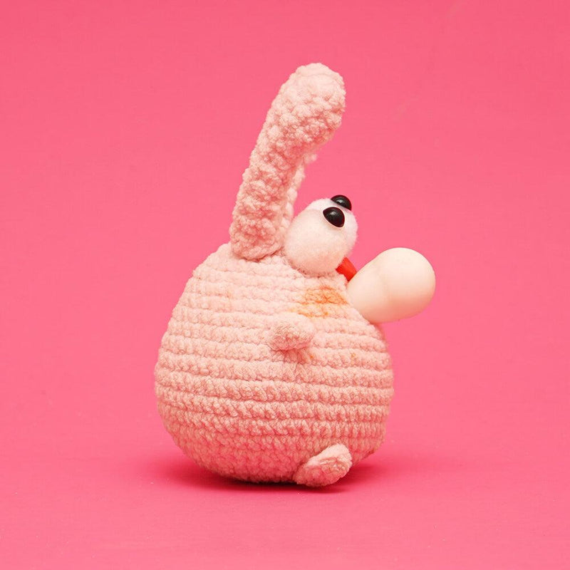 Press Bubble Pink Pig Animal Crochet Kit - HiCrochet