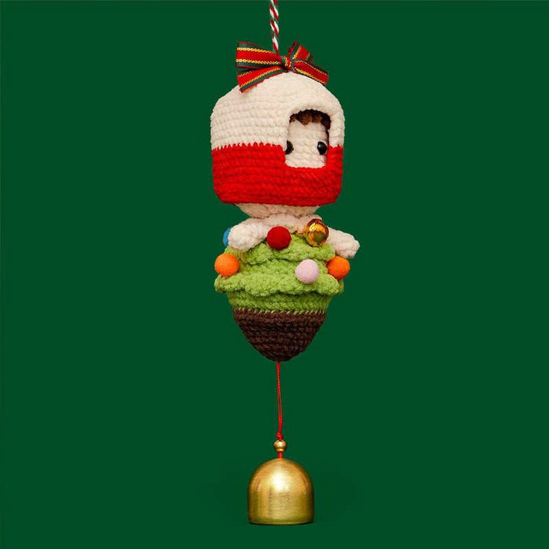 Christmas Lucky Gift Box Bell Ornament Crochet Kit - HiCrochet