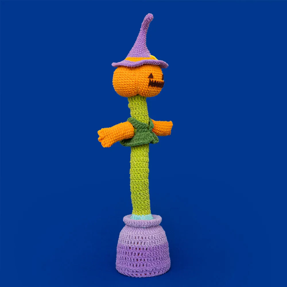 Animated hot Pumpkinhead Doll - Handmade Crochet