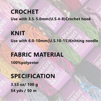 Crochet Yarn (100% polyester & 100 g/pc)