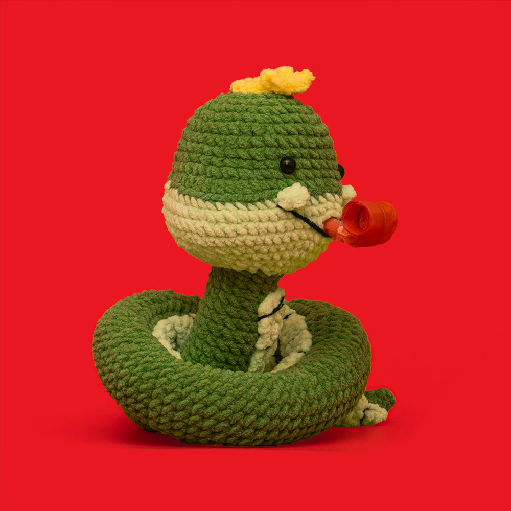 Tongue-Out Snake Crochet Kit