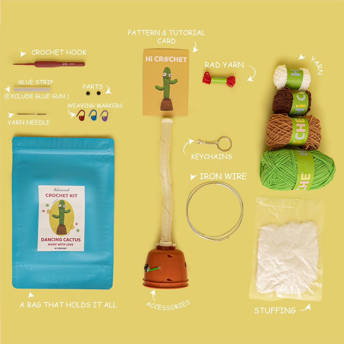 Singing and Dancing Cactus Crochet Kit