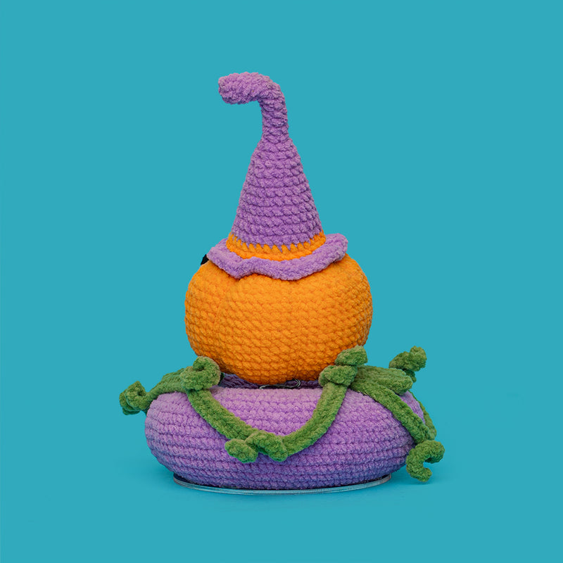 Halloween Purple Pumpkin Head Ornament Crochet Kit