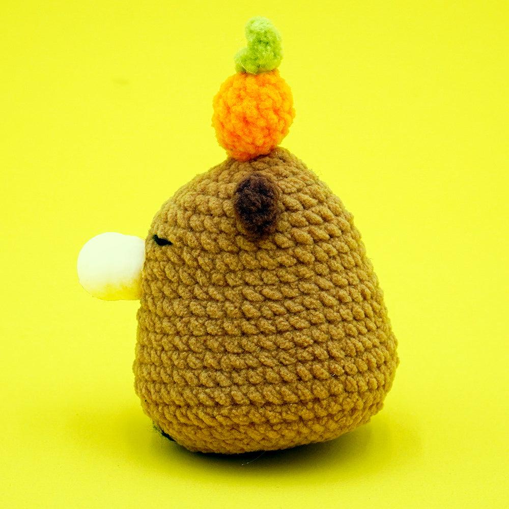 Runny Nose Capybara with Press Bubble Mini Capybara Crochet Kits - HiCrochet