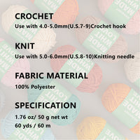 Crochet Yarn (100% Polyester)