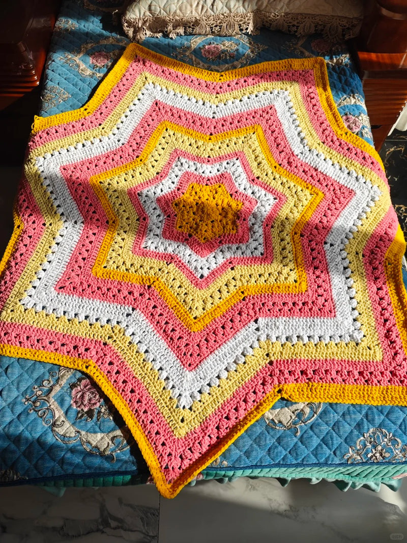 Free Crochet Star Blanket Pattern (7 Point Star)