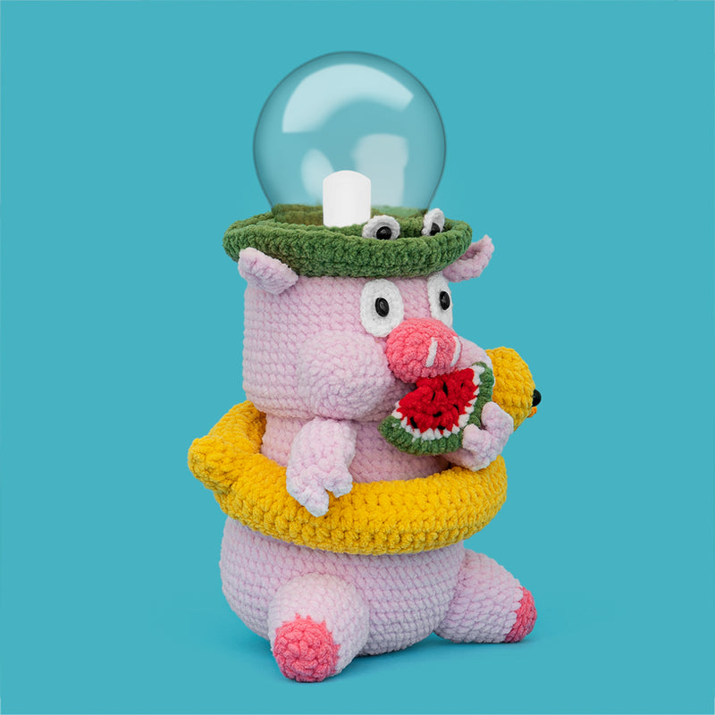 Clown Pig Table Lamp Crochet Kit