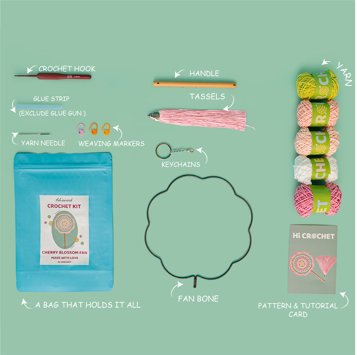 Sakura Fan Crochet Kit