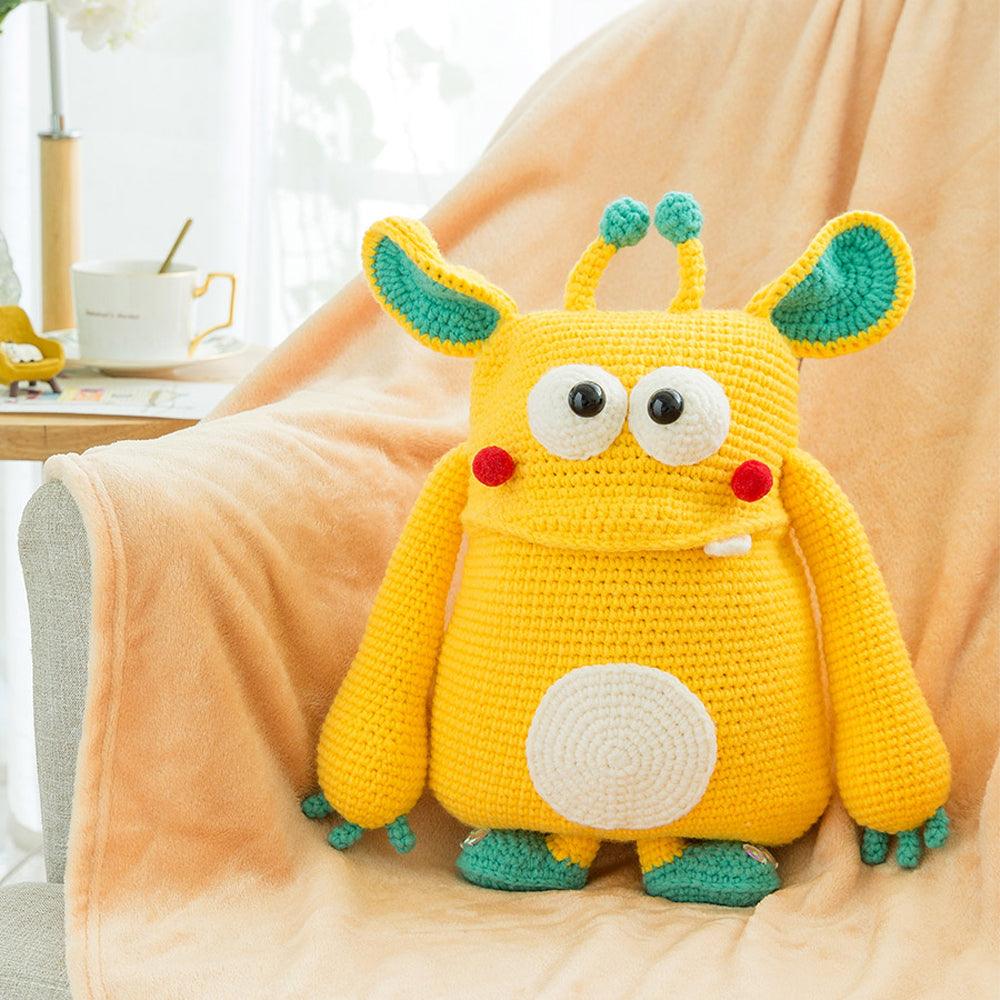 Animal Monster Pillow Blanket Crochet Kit - HiCrochet