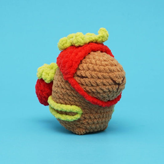 Magnetic Capybara Strawberry Crochet Kit - HiCrochet