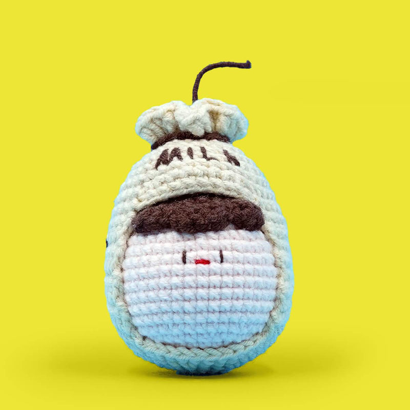 Khaki Milk Boba Crochet Kit for Beginners - HiCrochet
