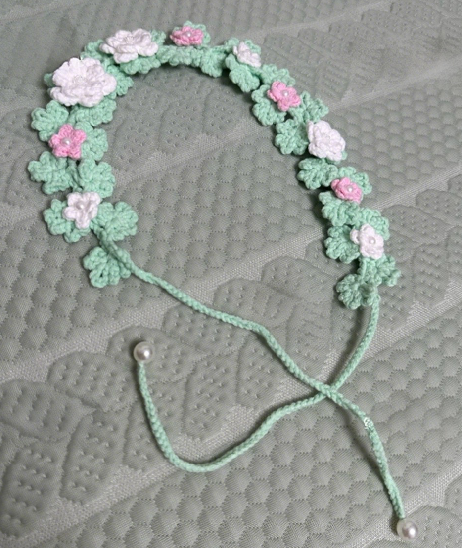 Free Crochet Berry Flower Headband Pattern