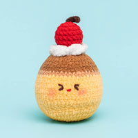 Press Wistle Pudding Cherry Berries Amigurumi Crochet Kit - HiCrochet